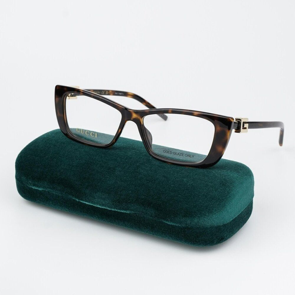 SALE! Gucci Women Eyeglasses Havana Cat Eye GG1682O 003 BRAND NEW